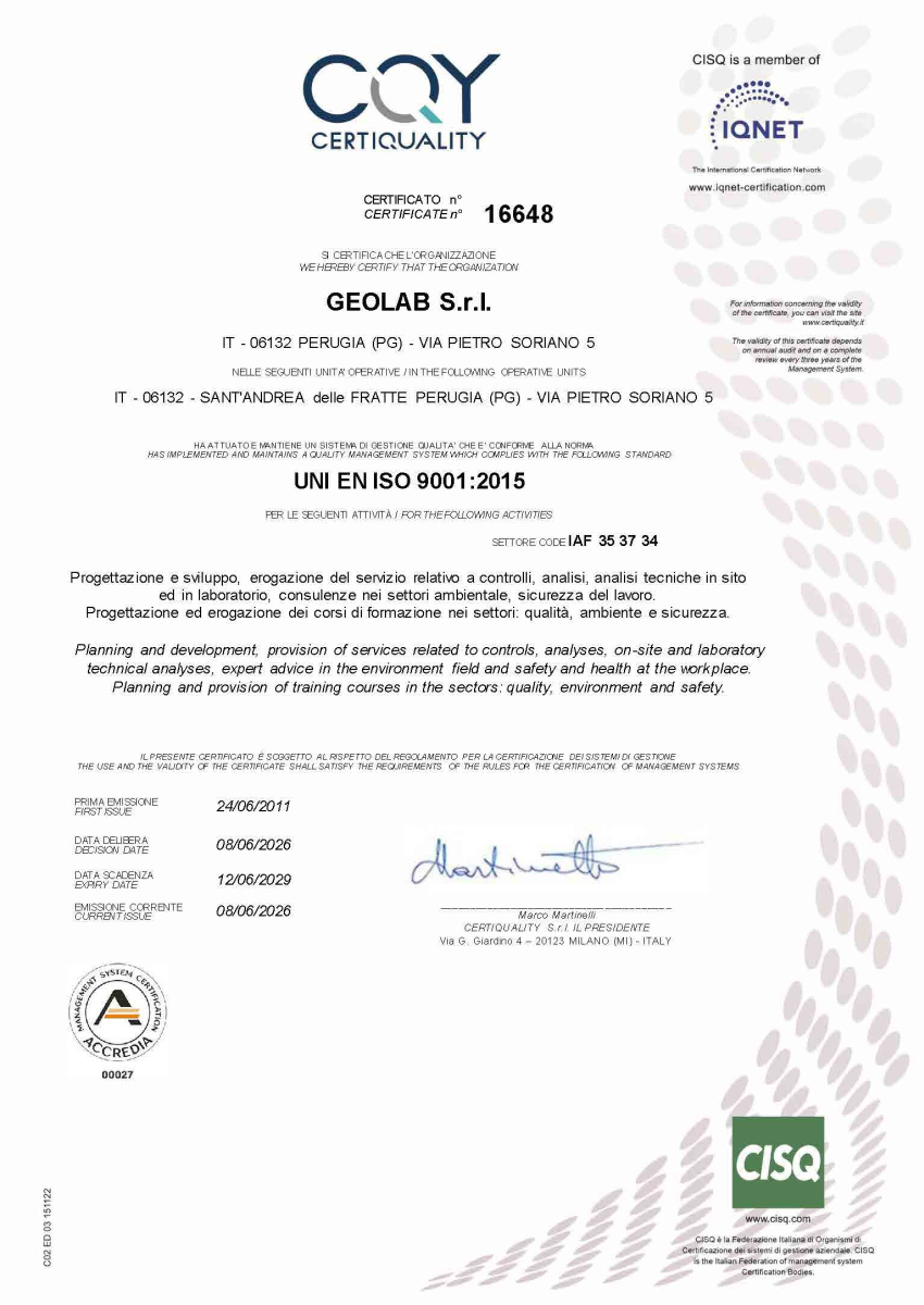 Certificazione UNI EN ISO 9001:2015